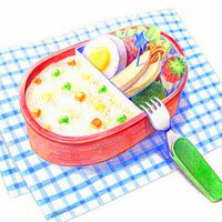 郊游时带上这样一个盒饭是不是很美好阿=吖。