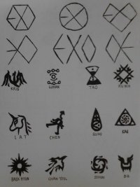 娇璈手绘 EXO LOGO