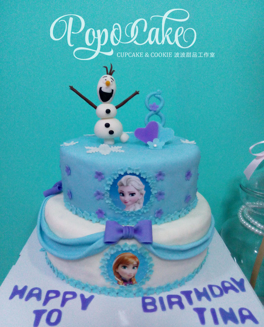 POPOCAKE 定制翻糖蛋糕 10寸+8寸 冰雪奇缘 雪宝 Frozen http://item.taobao.com/item.htm?id=41323946927