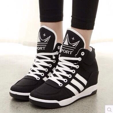 2014秋新款学院风内增高休闲高帮透气女鞋