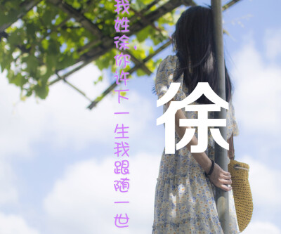 我姓徐，你许下一生我跟随一世
