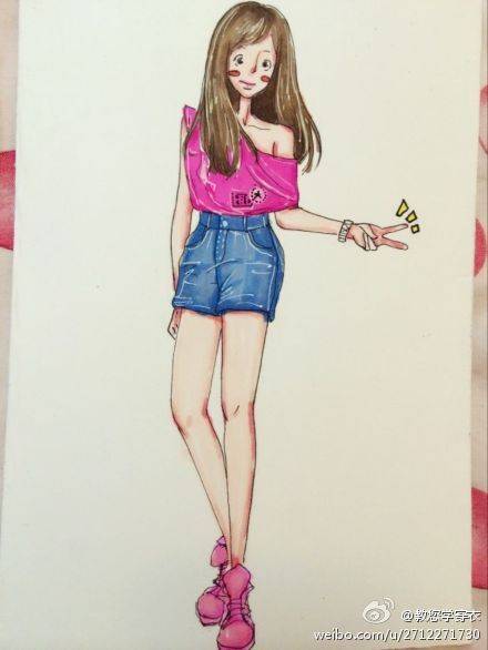 好漂亮的服装搭配手绘图