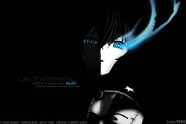 黑岩射手《BLACK★ROCK SHOOTER》 名字(中文)：黑岩射手 名字(英文)：Black★Rock Shooter 名字(日文)：ブラック★ロックシューター 现实世界人物：黑衣麻陶(黒衣マト) 动画版CV：花泽香菜 游戏版CV：坂本真绫