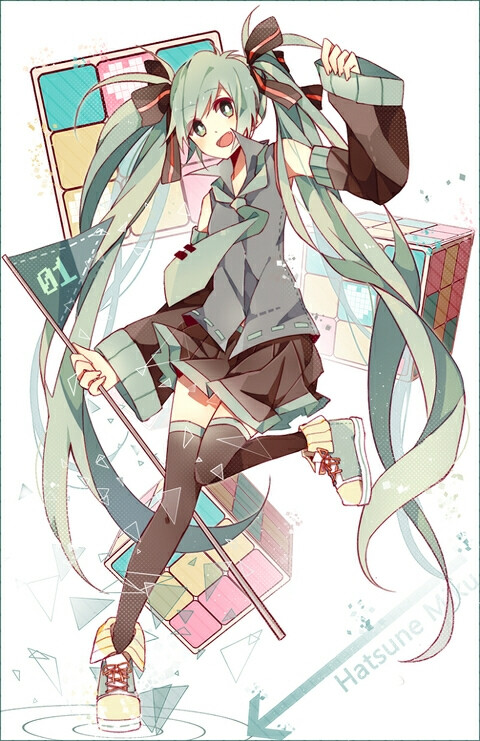 初音未来 miku 来自pixiv 萌萌哒(ฅ&amp;gt;ω&amp;lt;*ฅ)