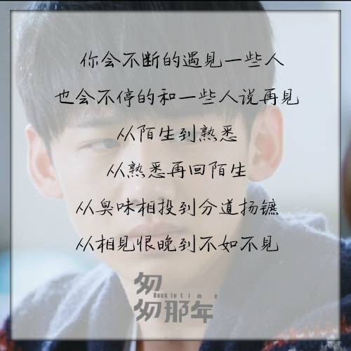 匆匆那年 电视剧 电影 书 文字 句子 九夜茴