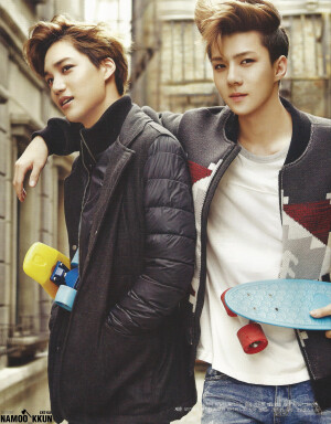 EXO 《Vogue girl》杂志扫图 11月刊2014 # 金钟仁 Kai 吴世勋 Sehun