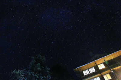 广西龙脊梯田夜晚的星空