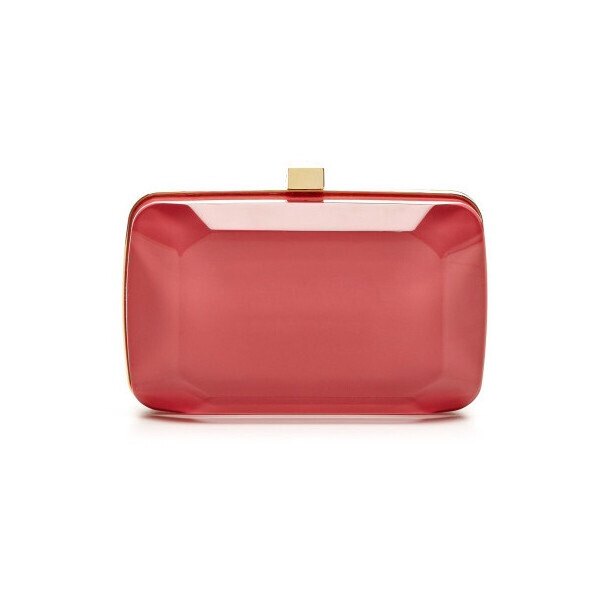 Elie Saab Begonia Small Stone-Shaped Plexi Clutch