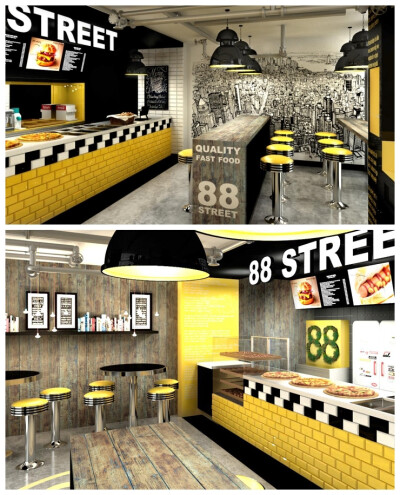 浓浓的欧美风小店！88TH STREET fast food bar by Forbis Group, Cracow – Poland ..
欧美室内设计....... ~ 繁星_