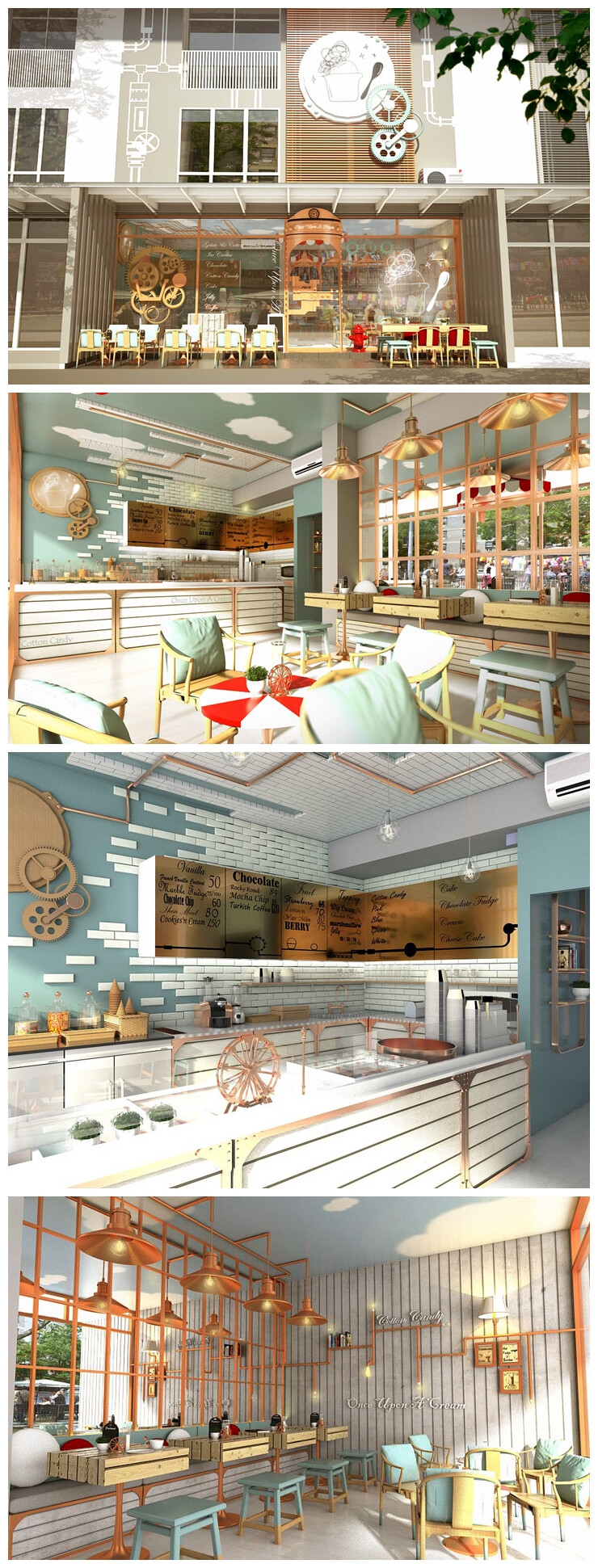 小清新！Once Upon A Cream ice-cream shop by MADA, Hua Hin –
Thailand！欧美室内设计....... ~ 繁星_