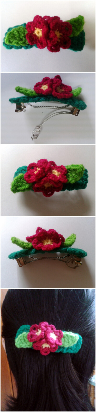 Crochet Hairclip 钩针发夹发饰