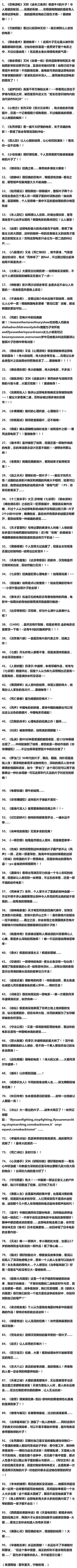 这些电影都猜对了开头,但猜不对结局， 看过好多部！超级棒！