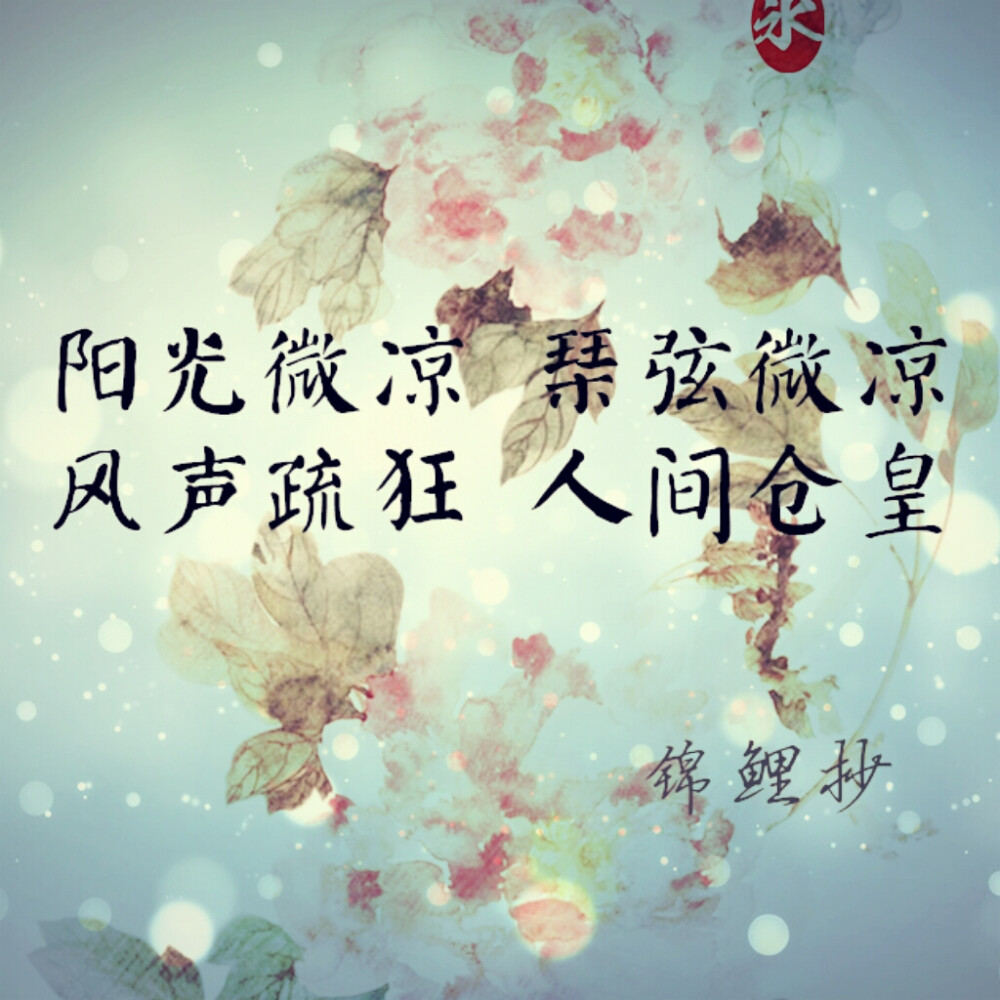 錦鯉抄【歌詞】【古風(fēng)】