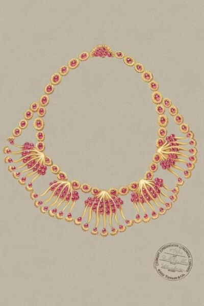 Tiffany为The Great Gatsby设计的珠宝设计图