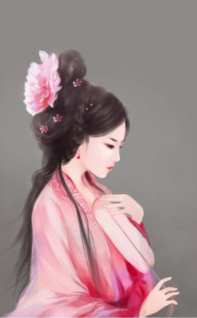 手绘 插画 美人 人物 小说 古风古韵 壁纸 精致 美腻