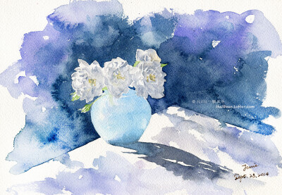 水彩插画——光影1