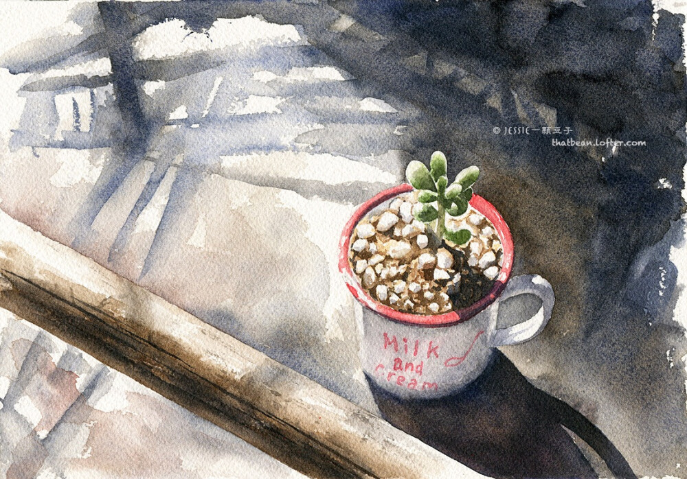 水彩插画——光影4