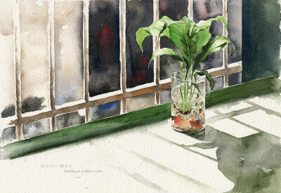 水彩插画——光影7