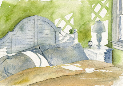 水彩插画——光影8