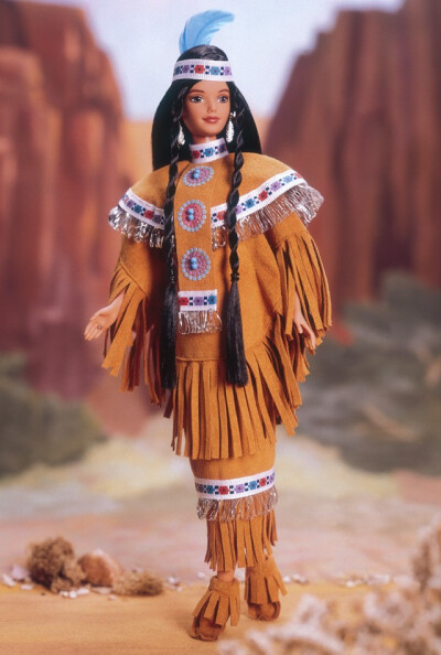 芭比娃娃 1998限量版 Native American Barbie? Doll 4th Edition 美国原著