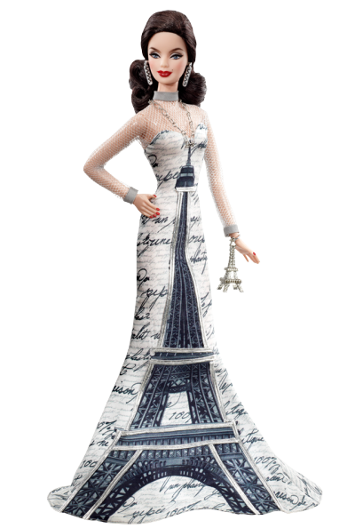 芭比娃娃 2010限量版 Eiffel Tower Barbie® Doll 地标 埃菲尔铁塔【价格34.95美元】