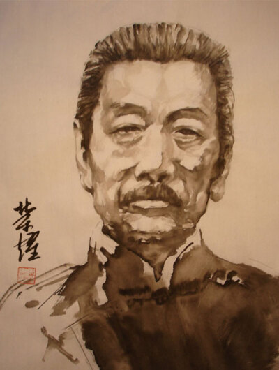 武汉杨荣耀水墨人物画