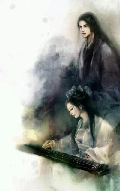 此生只愿与君相知相守，琴意相通，琴瑟和谐。