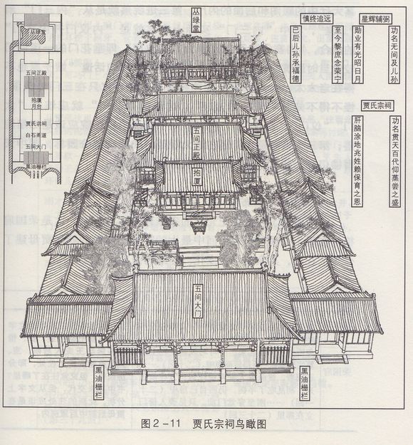 红楼梦建筑图解——贾氏宗祠鸟瞰图