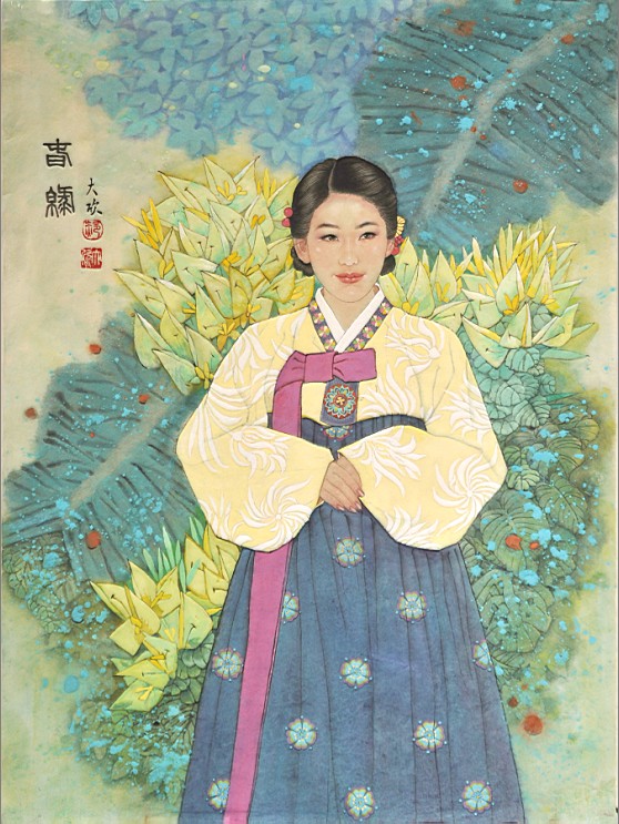 郝大欣，女，1955 年出生，山东聊城人。1982年毕业於河南大学美术系油画专业，获文学士学位。1995年在天津美术学院国画系研修工笔重彩人物。1996年至1997年 研修於中国美术学院、中央美术学院国画系。1998年结业於文化部首届重彩画高研班。现为上海商学院艺术系教授，中国美术家协会会员、上海市美术家协会会 员。长期从事中国画工笔重彩人物画的研究和创作。