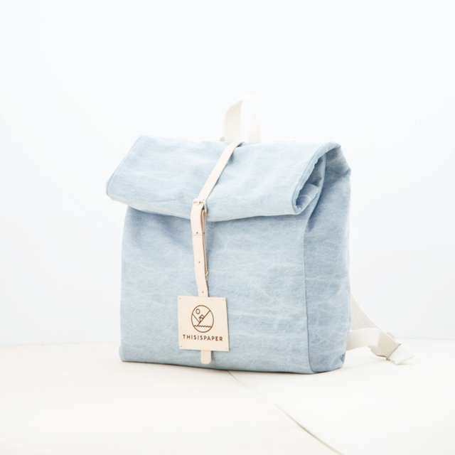 #淡色背包# Top Roll Denim Rucksack by Thisispaper