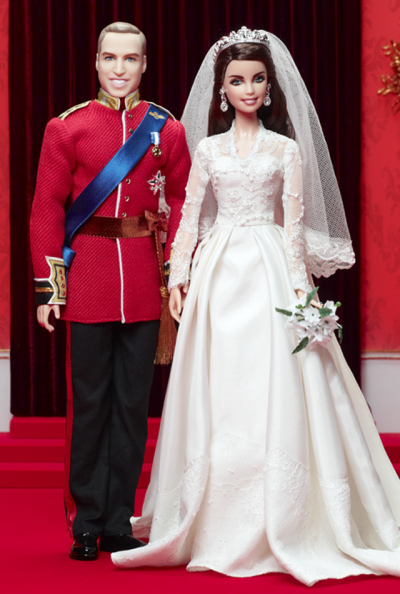 芭比娃娃 2012限量版 William And Catherine Royal Wedding® Giftset 英国皇室 威廉王子 凯瑟琳 婚礼【价格100美元】全球限量22500个