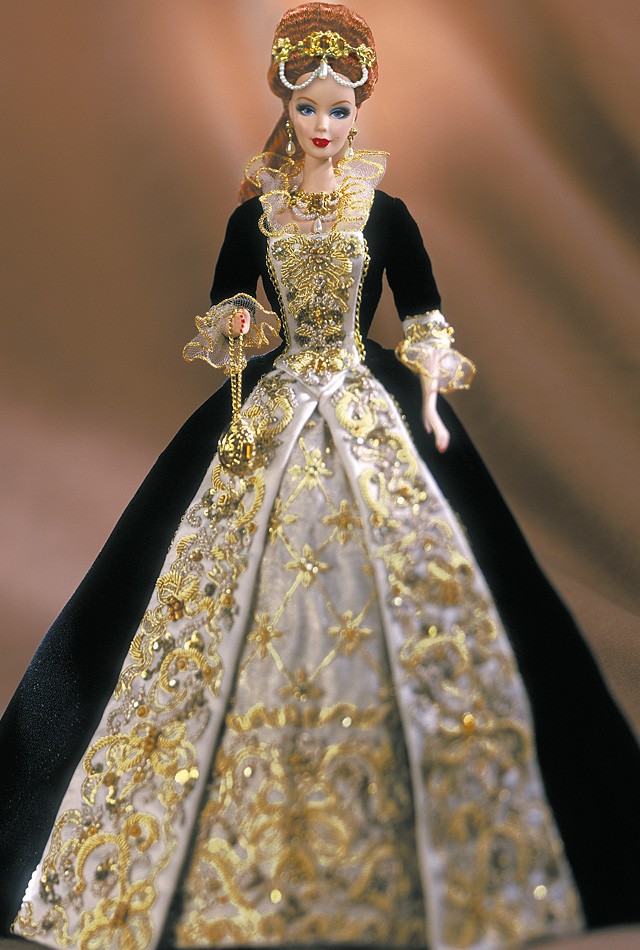 芭比娃娃 2001限量版 Fabergé™ Imperial Grace™ Barbie® Doll 陶瓷【价格399.9美元】