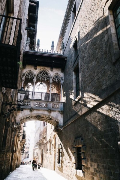 Street Bridge, Barcelona, Spain