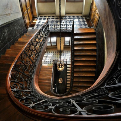 Stairway, Galerie Vivienne, Paris, France