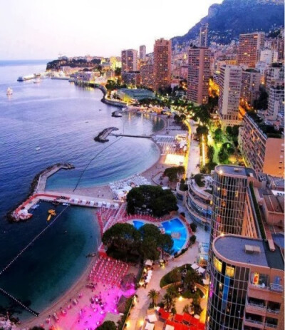 Dusk, Monte Carlo, Monaco