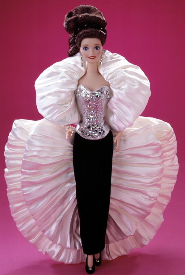 芭比娃娃1993限量版crystalrhapsody03barbie03dollbrunette陶瓷