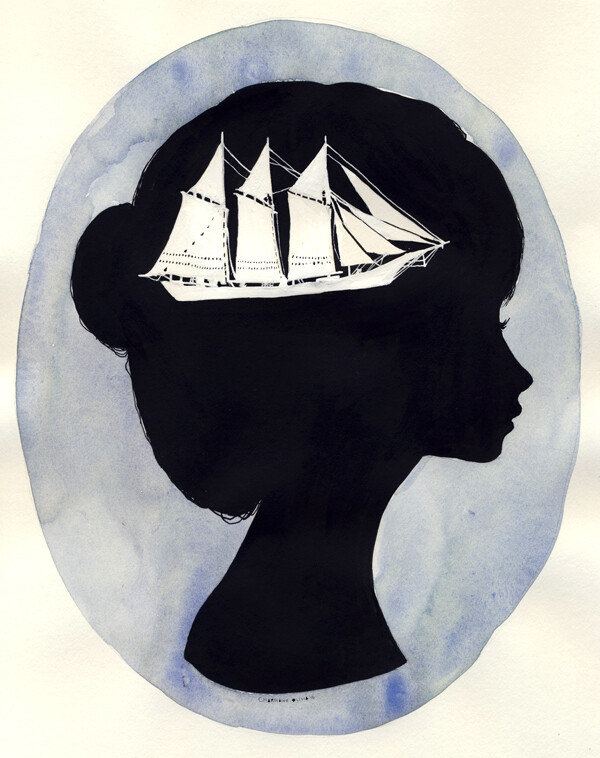 Boat Silhouette http://www.charmaineolivia.com/projects/boat-silhouette-white/