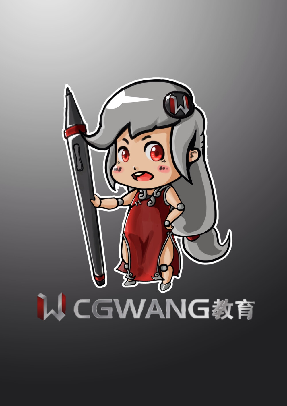 cgwang吉祥物 cgwang娘设计ovo