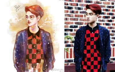 插画师Benyo的EXO fashion style【D.O.】