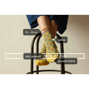 ＃socks style＃ retro jacquard 复古提花
