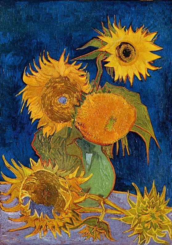 《五朵向日葵》1888