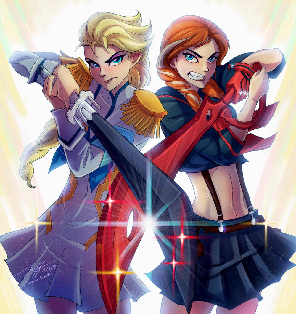 warriors elsa and Anna frozen