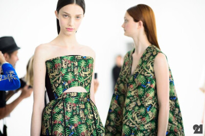 Backstage at Delpozo, S/S 2015 …