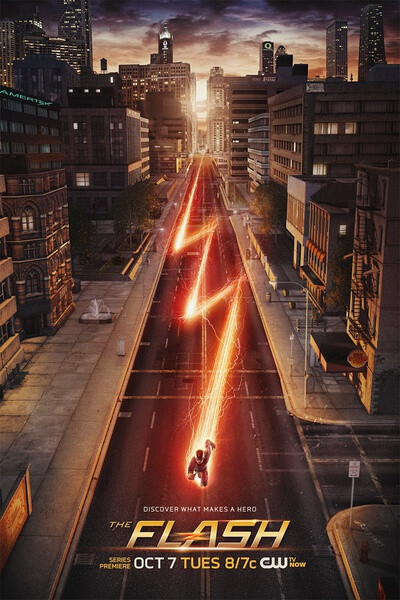 《闪电侠 第一季 The Flash Season 1》新剧，据说是《绿箭侠 Arrow》的衍生剧，所以，绿箭侠里的人物也在前几集里客串了一下。话说，这部新剧还OK啊，男主角很CUTE~~~剧情也蛮轻松的，最近有在追~~~