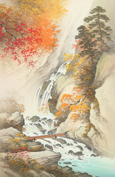 「 潇梦璃 」. 晚秋 .「小岛光径绘」