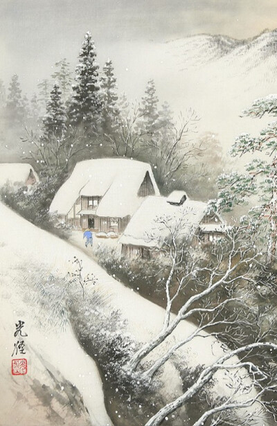 「 小岛光径 」.冬雪 。