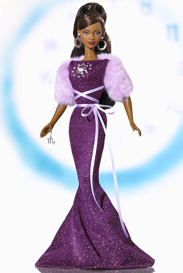 芭比娃娃2004限量版scorpiobarbie®doll星座天蝎座
