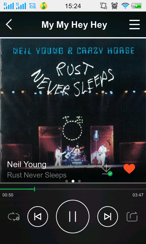 My My Hey Hey——Neil Young it's better to burn out than to fade away.