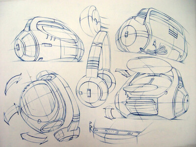 产品设计手绘稿。线条感、设计图布局设计
