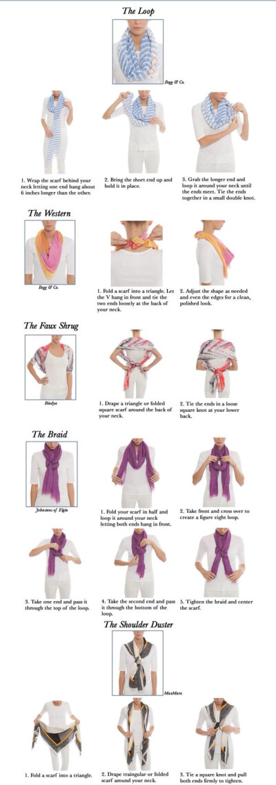 围巾的系法